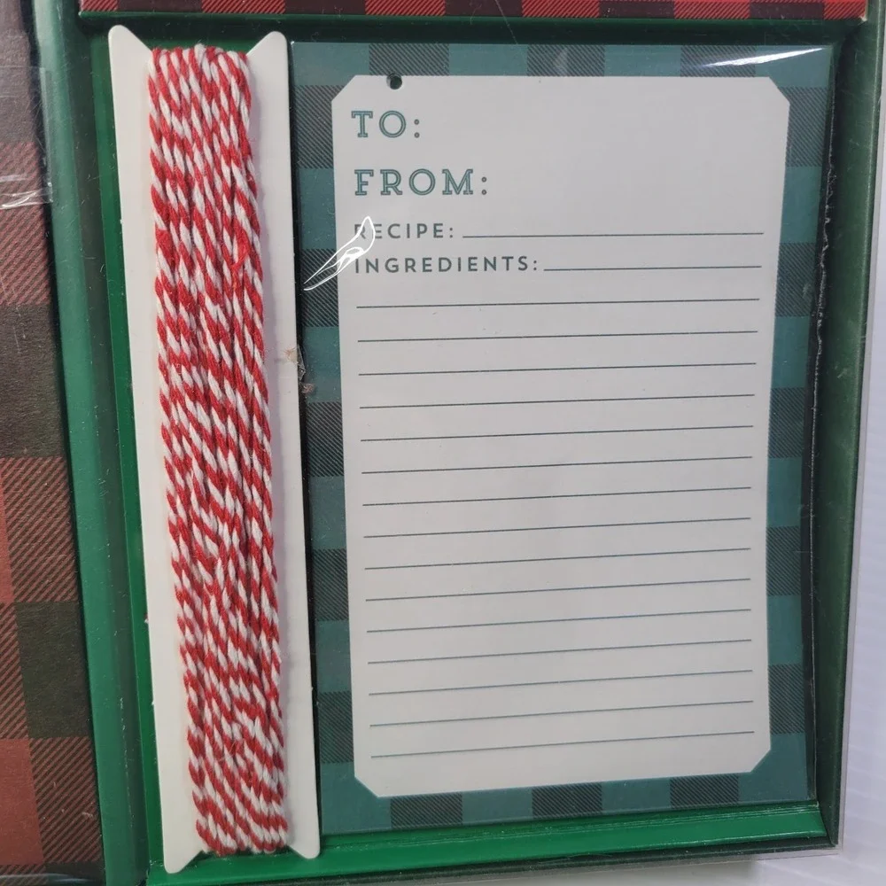 CR Gibson Old Stock Share-A-Treat Gift box Set - Twine, Recipe‎ Cards, Boxes NEW